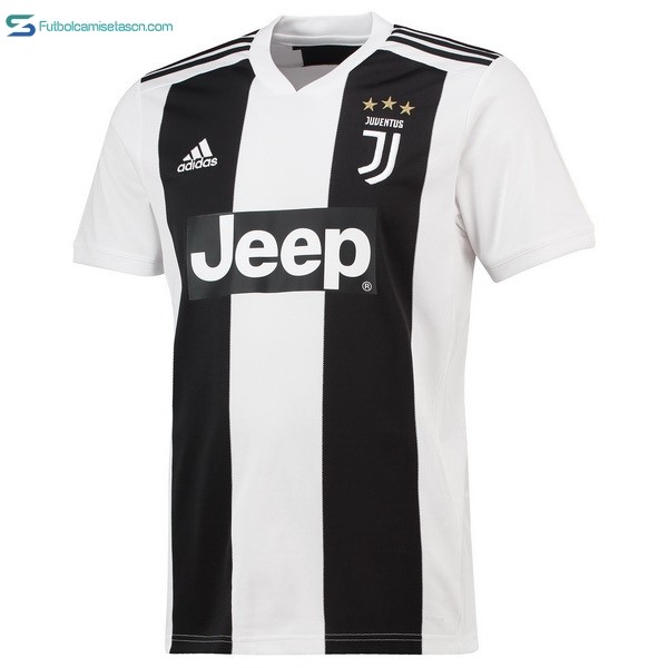 Tailandia Camiseta Juventus 1ª 2018/19 Blanco Negro